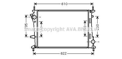 Радиатор, охлаждение двигателя AVA QUALITY COOLING FT2329 для FIAT MULTIPLA