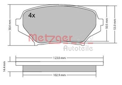 Brake Pad Set, disc brake 1170589