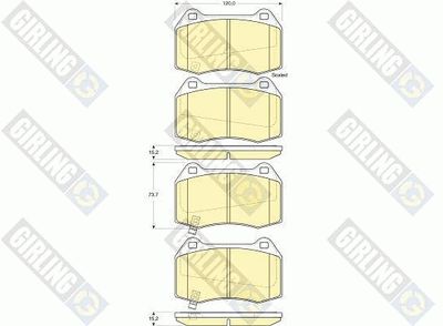 GIRLING 6133819 Тормозные колодки и сигнализаторы для NISSAN 350Z Roadster (Z33) 3.5 GIRLING 6133819 Тормозные колодки и сигнализаторы для NISSAN 350Z Roadster (Z33) 3.5