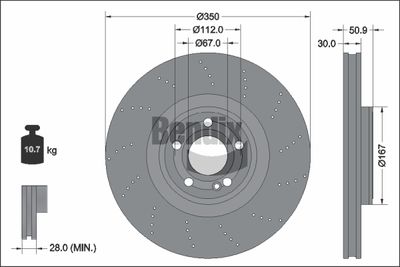 DISC FRANA BENDIX Braking BDS2201HC