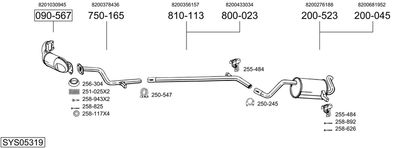 Układ wydechowy BOSAL SYS05319