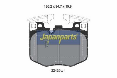 Sada brzdových destiček, kotoučová brzda JAPANPARTS PA-2029AF