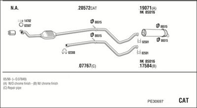 SISTEM DE ESAPAMENT WALKER PE30697