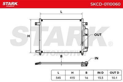 кондензатор, климатизация STARK SKCD-0110060
