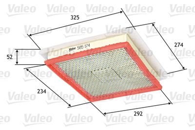 Воздушный фильтр VALEO 585174 для OPEL SENATOR