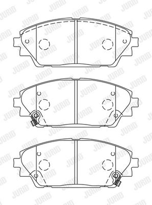 BREMSBELAGSATZ SCHEIBENBREMSE JURID 573611J 1