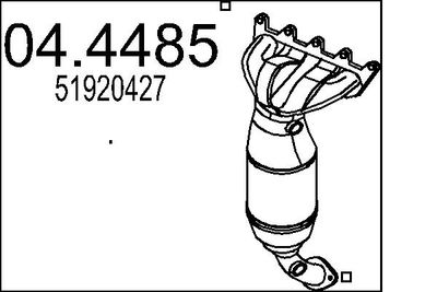 Катализатор MTS 04.4485 для FIAT 500L