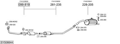 ABGASANLAGE BOSAL SYS06644