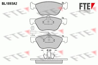 FTE 9010480 Тормозные колодки и сигнализаторы  для FIAT MAREA (Фиат Мареа)