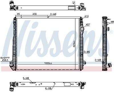 Kylare, motorkylning NISSENS 606322