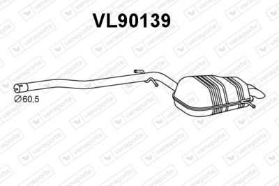 Глушитель выхлопных газов конечный VENEPORTE VL90139 для VOLVO XC90