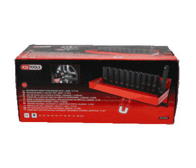 Ks Tools - nadstavce rázové šesťhranné dlhé 1/2" 13ks