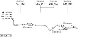 Układ wydechowy BOSAL SYS08310