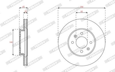 BREMSSCHEIBE FERODO DDF2982C 1