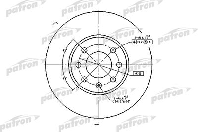 Тормозной диск PATRON PBD1609 для CHEVROLET CORSA
