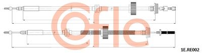 Тросик, cтояночный тормоз COFLE 92.1E.RE002 для RENAULT GRAND SCENIC