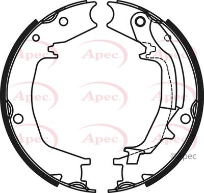 Brake Shoe Set, parking brake APEC SHU808