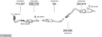 Układ wydechowy BOSAL SYS05352