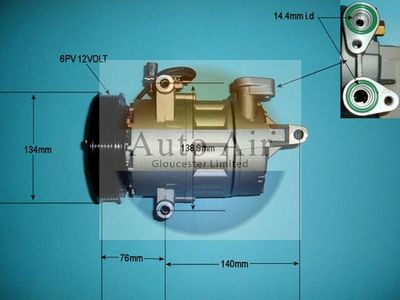 Compressor, air conditioning Auto Air Gloucester 14-8147P