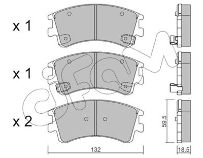 Sada brzdových destiček, kotoučová brzda CIFAM 822-476-0