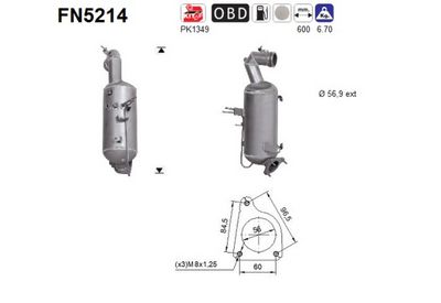 FILTRU FUNINGINE/PARTICULE SIST.DE ESAPAMENT