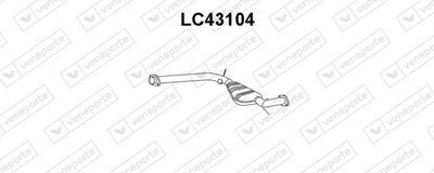 Средний глушитель выхлопных газов VENEPORTE LC43104 для LANCIA KAPPA
