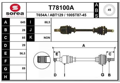 ANTRIEBSWELLE EAI T78100A