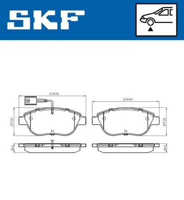 Brake Pad Set, disc brake VKBP 80427 E