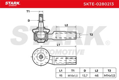 накрайник на напречна кормилна щанга STARK SKTE-0280213