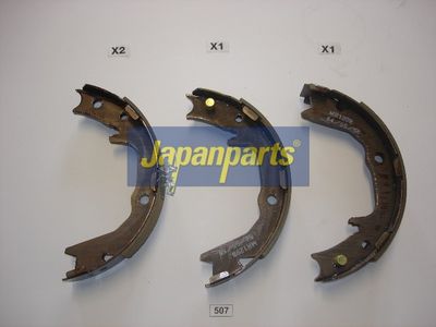 JAPANPARTS Комплект барабанных колодок