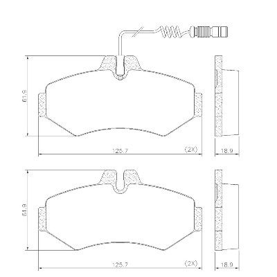 Комплект тормозных колодок, дисковый тормоз FRAS-LE PD/118-A_CV Advanced