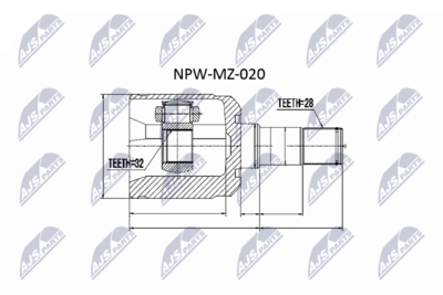 Sada kloubů, hnací hřídel NTY NPW-MZ-020