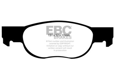 Комплект тормозных колодок, дисковый тормоз EBC Brakes DP1336 для FIAT PUNTO