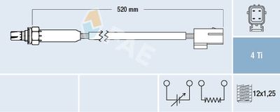 FAE 77180 Лямбда-зонд  для LAND ROVER RANGE ROVER II (P38A) 4.6 4x4
