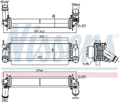 INTERCOOLER COMPRESOR NISSENS 961281 4
