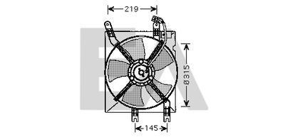 Вентилятор, охлаждение двигателя EACLIMA 33V20008 для CHEVROLET REZZO