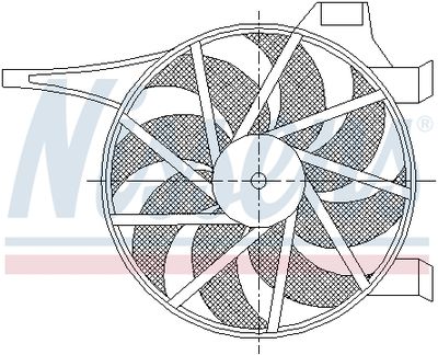 NISSENS 85596 Вентилятор системы охлаждения двигателя  для CHEVROLET CORSA (Шевроле Корса)