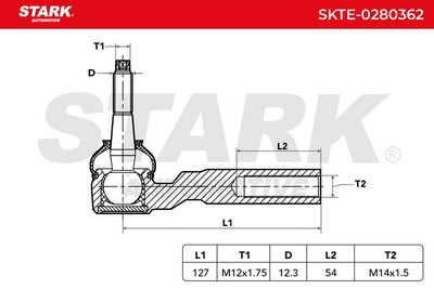 накрайник на напречна кормилна щанга STARK SKTE-0280362