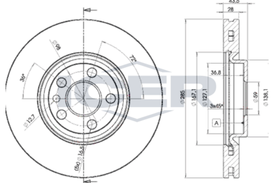 спирачен диск ICER 78BD4678-2