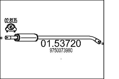 MTS 01.53720 Глушитель выхлопных газов  для TALBOT  (Талбот Самба)