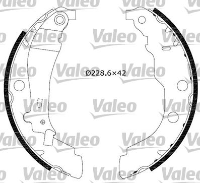 VALEO 554636 Ремкомплект барабанных колодок  для PEUGEOT 406 (Пежо 406)