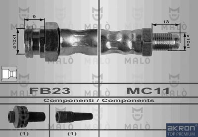 Тормозной шланг AKRON-MALÒ 8483 для LANCIA Y