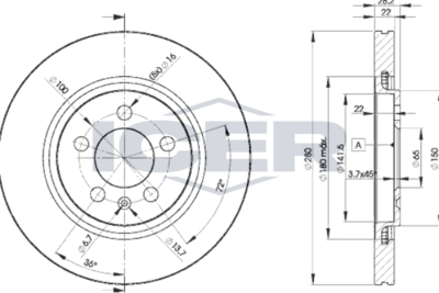 спирачен диск ICER 78BD5031-2