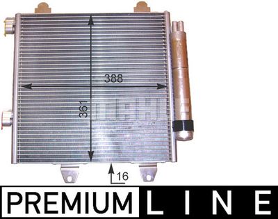 MAHLE AC 459 000P Радиатор кондиционера  для PEUGEOT 107 (Пежо 107)