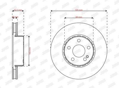 BREMSSCHEIBE JURID 563251JVC