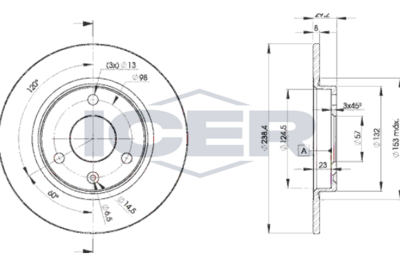 спирачен диск ICER 78BD7199-2