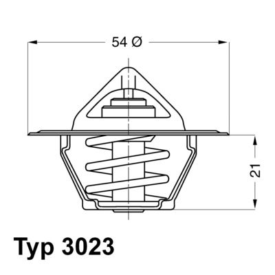 Термостат, охлаждающая жидкость BorgWarner (Wahler) 3023.87D для FIAT 124