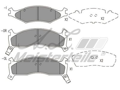 комплект спирачно феродо, дискови спирачки A.Z. Meisterteile AZMT-44-022-1701