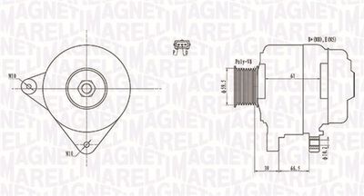 Генератор MAGNETI MARELLI 063731972010 для MAZDA 3