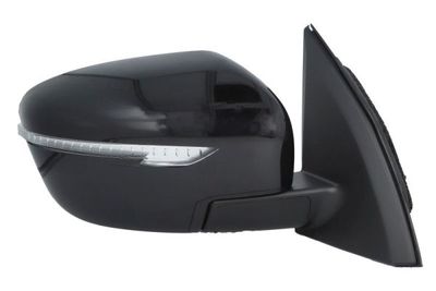 Zijspiegel Rechts (elektrisch, in reliëf, met verwarming, under-coated, met indicator) past: NISSAN QASHQAI II J11 11.13-03.21